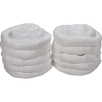 Remblais tubulaire absorbant, Huile seulement, Absorption 45 gal., 3" la x 10' lo, Pqt de 10 MAS Chibougamau