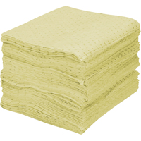 Premium Fine Fiber Sorbent Pads, Hazmat, 15" x 17", 30 gal. Absorbancy MAS Chibougamau
