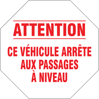 French Traffic Sign, Vinyl, 18" W x 18" H MAS Chibougamau
