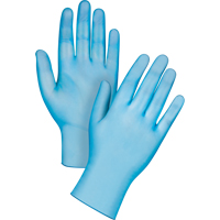 Gants jetables de calibre m&eacute;dical, Petit, Vinyle, 4,5 mils, Sans poudre, Bleu, Classe 2 MAS Chibougamau