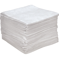 Feuilles absorbantes antistatiques de premi&egrave;re qualit&eacute;, Huile seulement, 15" x 18", 25 gal. d'absorption MAS Chibougamau