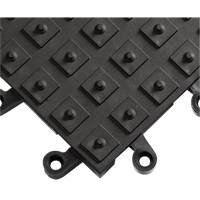 ErgoDeck&reg; Matting With Integrated No-Slip Cleats No. 552, PVC, 1-1/2' W x 1-1/2' L, 7/8" Thick, Black MAS Chibougamau