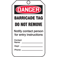 &eacute;tiquettes de s&eacute;curit&eacute;, Plastique, 3-3/8" la x 5-3/4" h, Anglais MAS Chibougamau