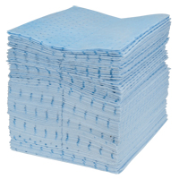 Feuilles absorbantes bleues li&eacute;es de premi&egrave;re qualit&eacute;, Huile seulement, 15" x 17", 30 gal. d'absorption MAS Chibougamau