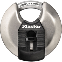Magnum&reg; Disc Padlock, Silver, Keyed Different, Hardened Steel, 2-3/4" Width MAS Chibougamau