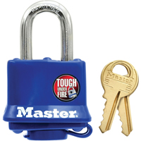 Weather-Resistant Padlock, Blue, Keyed Different, Laminated Steel, 1-9/16" Width MAS Chibougamau