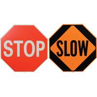 Double-Sided "Stop/Slow" Traffic Control Sign MAS Chibougamau