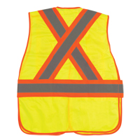Veste d'arpenteur haute visibilit&eacute;, conforme &agrave; la CSA, Jaune lime haute visibilit&eacute;, Moyen, Polyester MAS Chibougamau