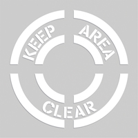 Floor Marking Stencils - Keep Area Clear, Pictogram, 20" x 20" MAS Chibougamau