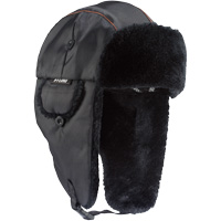 Chapeau de trappeur classique N-Ferno 6802, Doublure en Fourrure synth&eacute;tique, Moyen/Petit, Noir MAS Chibougamau