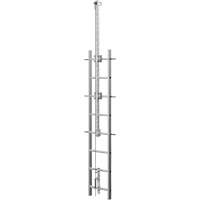 Vi-Go Continuous Ladder Climbing Safety System with Automatic Pass-Through, Stainless Steel MAS Chibougamau