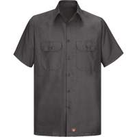Chemise &agrave; manches courtes en tissu ind&eacute;chirable, Hommes, Grand (grande taille), Charbon MAS Chibougamau
