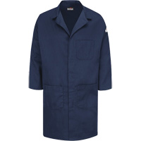 Excel FR&reg; ComforTouch&reg; Lab Coat, Cotton, Large, Navy Blue MAS Chibougamau