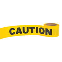 Ruban pour barricade Caution, Anglais, 3" la x 300' lo, 1,5 mil, Noir sur jaune MAS Chibougamau