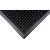 Outdoor Entrance Matting, Rubber, Scraper Type, Textured Pattern, 2' x 2-2/3', Black MAS Chibougamau
