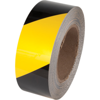 Tuff Mark&reg; Floor Marking Tape, 3" x 100', Polyester, Black and Yellow MAS Chibougamau