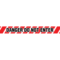 Rubans pour barricades, Anglais, 3" la x 1000' lo, 2 mils, Noir/rouge MAS Chibougamau