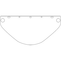 Dynamic Die Cut Faceshield Visor, PETG, Clear Tint MAS Chibougamau