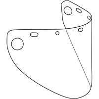 Dynamic Die Cut Formed Faceshield Visor, Polycarbonate, Clear Tint MAS Chibougamau