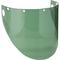 Dynamic Preformed Faceshield Visor, Polycarbonate, Green Tint MAS Chibougamau
