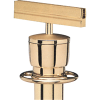 Sign Bracket for Portable Post, Polished Brass MAS Chibougamau