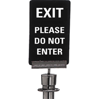 "Exit: Please Do Not Enter" Crowd Control Sign, 11" x 7", Plastic, English MAS Chibougamau
