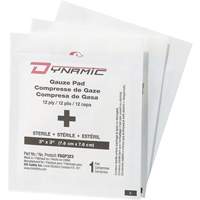Dynamic Gauze, Pad, 3" L x 3" W, Sterile, Medical Device Class 1 MAS Chibougamau