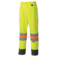 6009 Breathable Traffic Safety Pants, Polyester, X-Small, High Visibility Lime-Yellow MAS Chibougamau