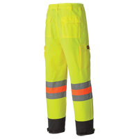 6009 Breathable Traffic Safety Pants, Polyester, X-Small, High Visibility Lime-Yellow MAS Chibougamau