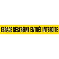 Rubans pour barricades, Français, 3" la x 1000' lo, 3 mils, Noir sur jaune MAS Chibougamau