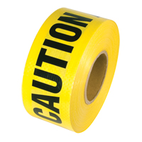 Ruban renforc&eacute; pour barricade, Anglais, 3" la x 500' lo, 5 mils, Noir sur jaune MAS Chibougamau
