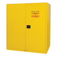 Armoire pour entreposage de barils &agrave; la verticale, Capacit&eacute; de 110 gal. US, 2 barils, Jaune MAS Chibougamau