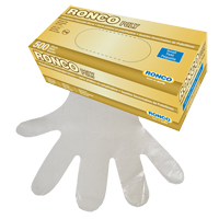 Gants jetables, Petit, Poly&eacute;thyl&egrave;ne, 1 mil, Sans poudre, Transparent MAS Chibougamau