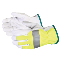 Endura&reg; Hi-Viz Reflective Driver's Gloves, Large, Grain Goatskin Palm MAS Chibougamau