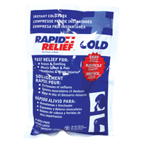 Rapid Relief&reg; Instant Chill Pack, Cold, Single Use, 5" x 9" MAS Chibougamau