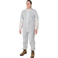 Coveralls, Medium, White, Polypropylene MAS Chibougamau
