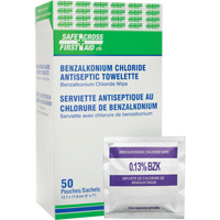 Benzalkonium Chloride Wipes, Towelette, Antiseptic MAS Chibougamau