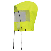 6037H Capuchon pour manteau de s&eacute;curit&eacute; imperm&eacute;able pour le contr&ocirc;le de la circulation, Jaune lime haute visibilit&eacute;, Polyester MAS Chibougamau