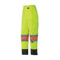 6039 Traffic Control Waterproof Safety Pant, Polyester, X-Small, High Visibility Lime-Yellow MAS Chibougamau