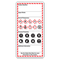Workplace Labels, Cardstock, 3" W x 6" H, English MAS Chibougamau
