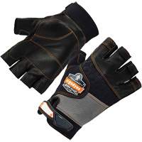 Gants demi-doigts en cuir r&eacute;duisant les impacts ProFlex 901, Petit, Paume en Cuir fleur, Poignet Boucle et crochet MAS Chibougamau