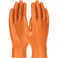 Gants jetables ambidextres Grippaz Skins, Petit, Nitrile, 6 mils, Sans poudre, Orange MAS Chibougamau