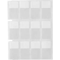 &eacute;tiquettes autoplastifiantes pour c&acirc;bles & fils de s&eacute;rie Core, Vinyle, 0,5" lo x 0,75" h, Transparent MAS Chibougamau