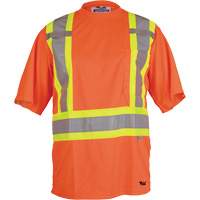Viking&reg; Safety T-Shirt, Polyester, Small, High Visibility Orange MAS Chibougamau