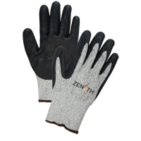 Cold Weather Seamless Stretch Cut-Resistant Gloves, Size Medium/8, 13 Gauge, Foam Nitrile Coated, HPPE Shell, ASTM ANSI Level A4 MAS Chibougamau
