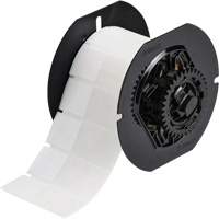 &eacute;tiquette autoplastifi&eacute;es pour fils et c&acirc;bles, Vinyle, 1" lo x 2,6" h, Incolore/blanc MAS Chibougamau