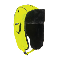 Chapeau de trappeur classique N-Ferno 6802, Doublure en Fourrure synth&eacute;tique, Moyen/Petit, Vert lime haute visibilit&eacute; MAS Chibougamau