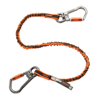 Squids&reg; 3119F(x) Double-Locking Tool Lanyard with Swivel, Bungee, Dual Carabiner MAS Chibougamau