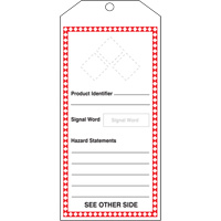 Tr&egrave;s grande &eacute;tiquette SGH, Papier cartonn&eacute;, 3-7/8" la x 8-1/2" h, Anglais MAS Chibougamau