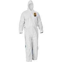 Kleenguard A40 Coveralls with Breathable Back, Large, Blue/White, Microporous/SMS MAS Chibougamau
